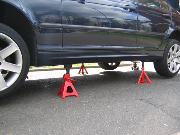 BMW On Jack Stands